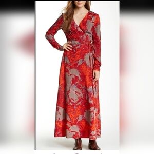 W118 Walter Baker Raquel Long Sleeve Maxi Dress Size M